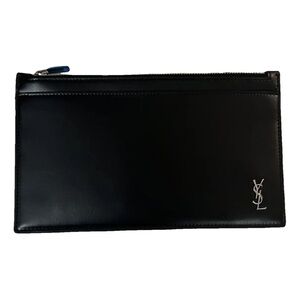 YVES SAINT LAURENT Black Leather Pouch